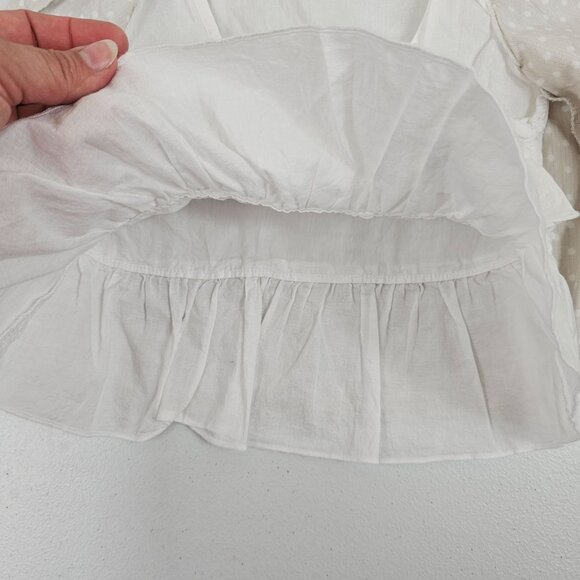 Newborn Baby Girls 6-12 M Ruffled Dress White Polka Dot Bows Summer Cute Formal - Picture 11 of 16